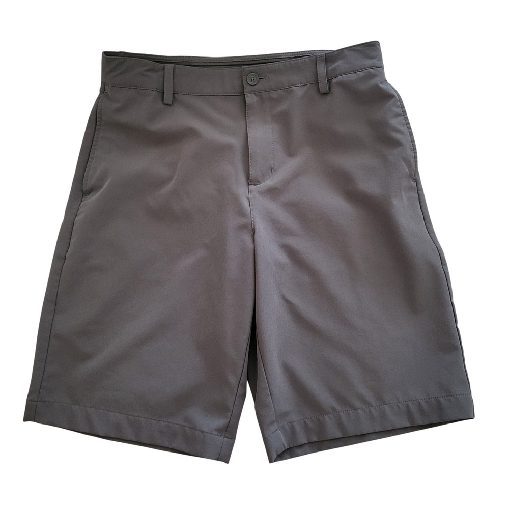 Slazenger Gray Golf Shorts Boys Youth Size L‎ Grip Waist Pockets 9" Inseam